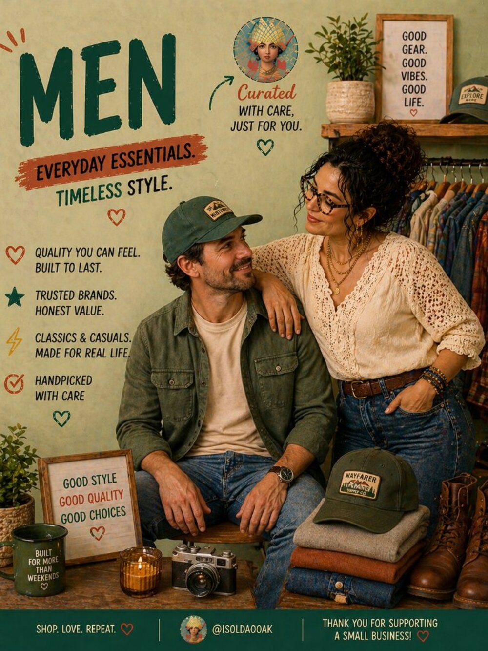 MEN CLOSE BY ISOLDA OOAK